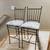 2 bar stools. Black metal, solid sturdy, tan seat cushions. Excellent condition! 3 thumbnail