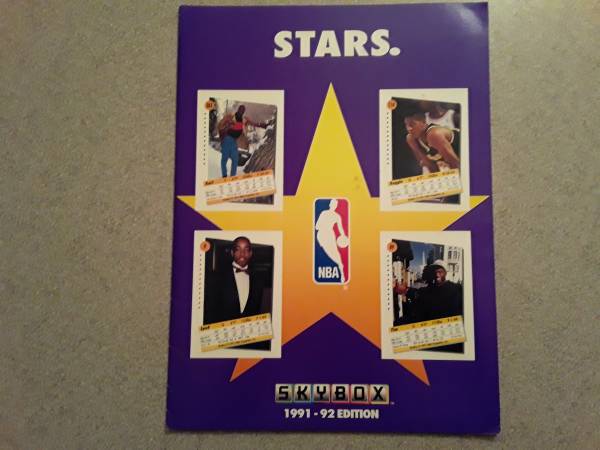 1991-92 SKYBOX Basketball Cards Employee Promo Sales Brochure Folder 1