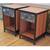 Cherry Veneer Nightstands Side Tables w/ Fornasetti Wallpaper, A Pair 10 thumbnail