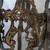 Vintage Spanish Revival 5-Light Wrought Iron Chandelier – Polychrome 5 thumbnail