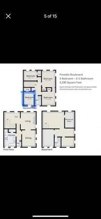 $1,800 / 4br - Available 10/1 Spacious Room in Presidio Mansion w/ parking and W/D incl (San Francisco)63695803971331121
