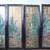 ASIAN 4 WALL ART PANELS FRAMES GLASS W STONE PICTURE 1 thumbnail