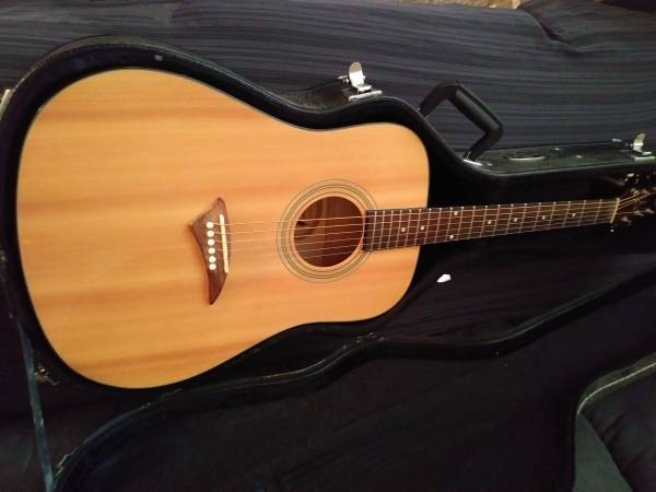 Vintage Dean AK48 Dreadnought Style Guitar with Hardshell Case 1