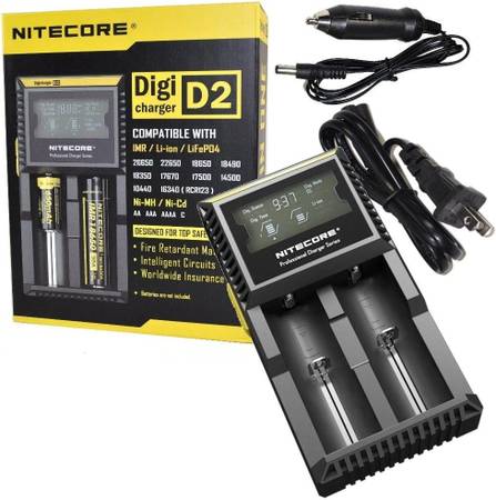 New NiteCore DigiD2 Smart Universal Battery Charger w/ 12v car adapter 1