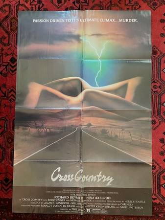Rare CROSS COUNTRY (1983) 1 Sheet Movie Poster.  With Richard Beymer. 1