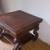 Nice solid vintage fancy oak table 26" x 26" x 20" heavy 3 thumbnail