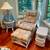 5 piece Rattan Palmetto Coastal Corner Reading Set 1 thumbnail