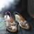 Vintage Talbots Cloth Size 9 Floral Sandals Open Toe Sling Back Roses 4 thumbnail