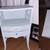 VINTAGE SHABBY CHIC /ART DECO WOOD side table w/2drawers 1 thumbnail