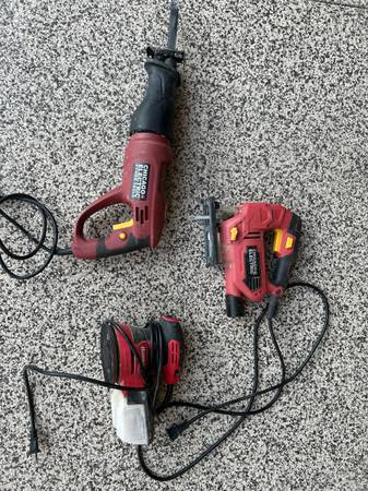 Various power tools (sander, reciprocating saw, jigsaw) 1