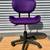 Like New Swivel Purple Desk Chair 5 thumbnail