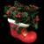 Vintage Christmas Ceramic Santa Boot Planter Plus Holly 4 thumbnail