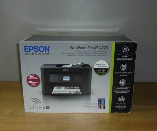 Epson WorkForce Pro WF-4720 Wireless Printer Print Copy Scan Fax *NIOB 1