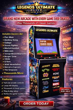 Brand New Super Arcade w/ Every Game Ever Created - Delivery Included! 1