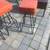 (3) Atomic Modern Frederick Weinberg style bar stools A76 4 thumbnail