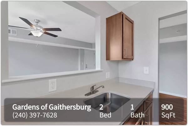 $1,895 / 2 habs - 900 pies² - ¡Ahora disponible! Precioso apartamento de 900 pies cuadrados, 2 habitaciones, 1 baño. ¡Oferta increíble! (Gaithersburg - Gaithersburg Square)63511970934275122