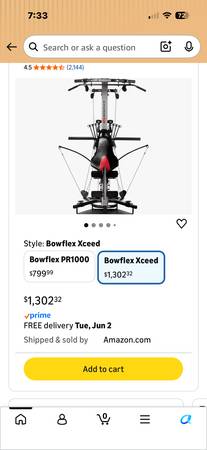 Bow flex xceed 1