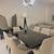 Luxury Black Marble Dining Table with Silver Stainless Steel 1 thumbnail