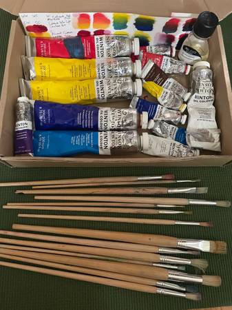 Oil paints in basic colors + brushes – Everything you need to get started! 1