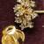 💎 Beautiful 18K & DIAMOND Screw Back ❄️ SNOWFLAKE EARRINGS ❄️ 4 thumbnail