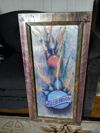 Blue Moon Beer, 36" Metal Wall Art Plaque 1