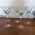 Aqua Martini Glass w Wavy Design. Sturdy - No Scratches or Chips 3 thumbnail