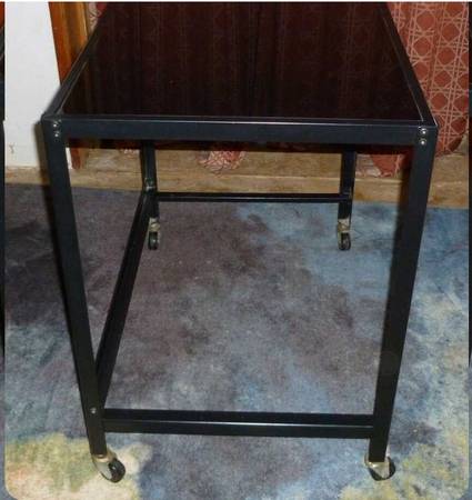 Rolling Cart with Glass Top 1