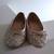 Festive Gold Glitter Sparkly Flats Shoes Sz 6 for CA-A-OK Fundraiser! 3 thumbnail