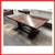 French Style Farmhouse Trestle Dining Table With Extension Leafs 3 thumbnail