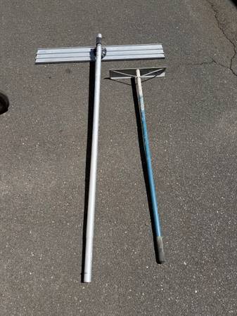 Concrete bull float 48" and pusher set 1