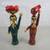 Vtg 1988 Egyptian Folk Art Wooden Spindle Dolls 2 Women 9 1/2" Tall 1 thumbnail
