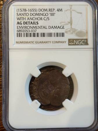 NGC Certified 1500s Dominican Republic Coin – Santo Domingo Mint 1