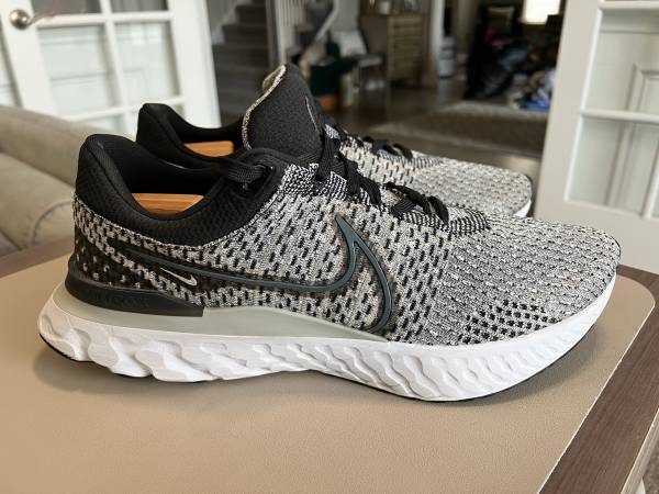 Nike React Infinity Run Flyknit 3 Mens Size 14 Gray Running Shoes 1
