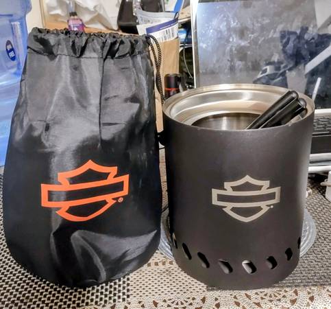 Harley Davidson 6.5" Tabletop S’mores Kit & Fire Pit with Carry Bag 1