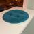 Round Rattan Stool with Teal Cushion 4 thumbnail