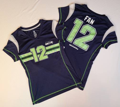 Seattle Seahawks NFL Girl's 12 FAN Top M, L 1