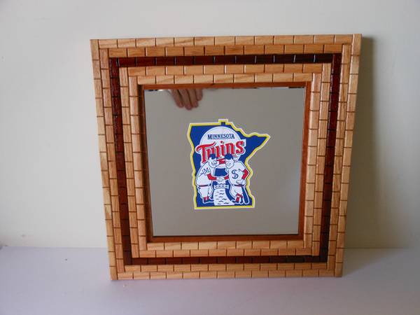 #474 Minnesota Twins logo on a framed mirror 1