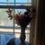 WHITE VASE WITH ARTIFICIAL FLOWERS 14 IN HEIGHT 6 thumbnail