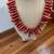 Indian coral statement necklace sterling clasp 1 thumbnail