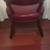 Vintage burgundy leather library chair 2 thumbnail