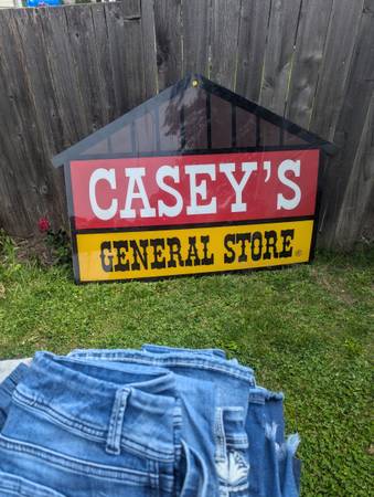 2 large Caseys plexiglass Advertising Signs 1