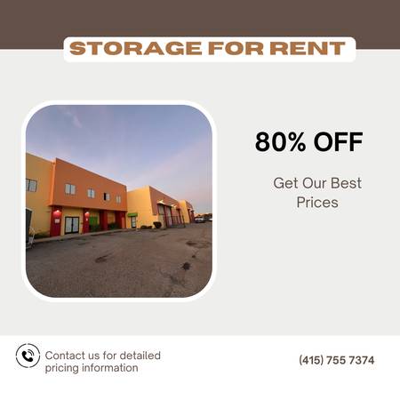 80% Off First Rent on All Storage Units. 1