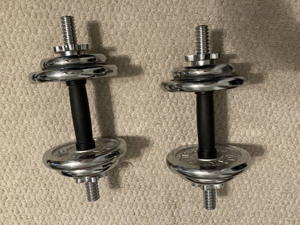chrome dumbbell set 1