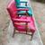 Square Back Upholstered Chairs Mid Century, 1Red, 1Turquoise $65 each 4 thumbnail