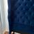 Gorgeous Brand New Queen Wingback Platform Bed in Tuffed Navy Blue -Victorian St 4 thumbnail
