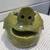 Mid century Modern Abstract Pottery with green glaze Ogre Face 1 thumbnail