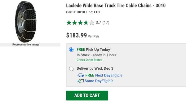 Snow chains truck/SUV 1