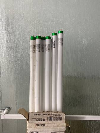 12 Philips Fluorescent T-8 32 Watt 48” bulbs 1