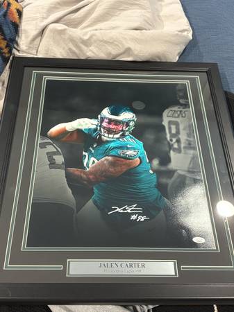 Autographed Jalen Carter Framed Photo – Philadelphia Eagles 1