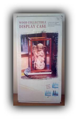 Solid Wood Display Case for Collectibles & Keepsakes 16"x8"x8" *NEW* 1